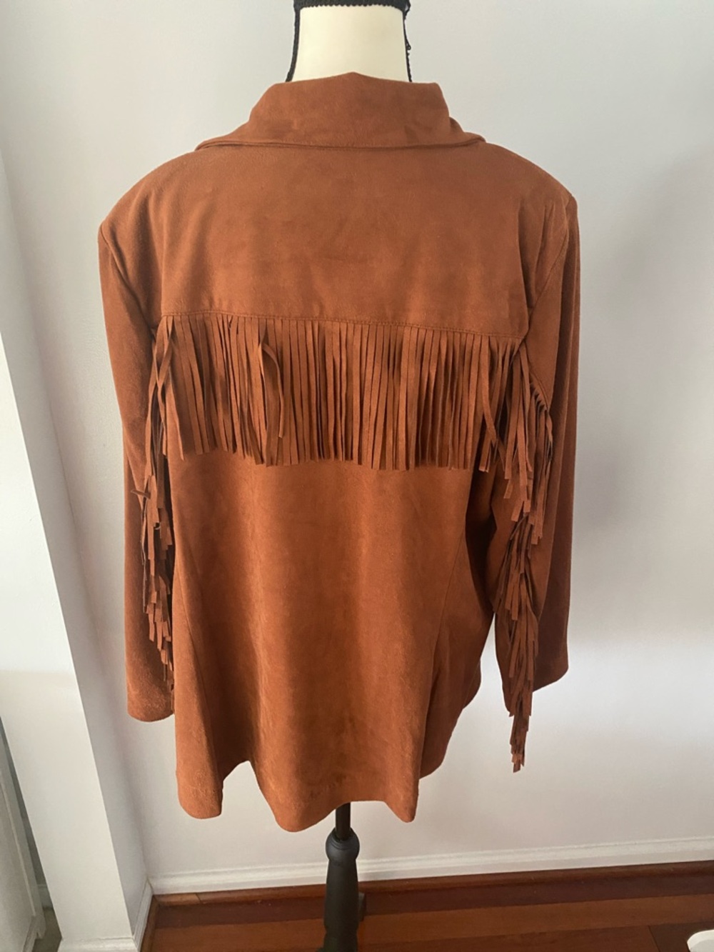 Slim factor by investments 2XL
Faux suede fringe jacket - Picture 4 of 7